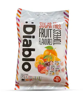 Diablo Sugar Free Fruit Flavor Toffees 75gm