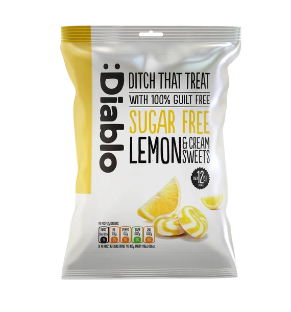 Diablo Sugar Free Lemon & Cream Sweets 75gm