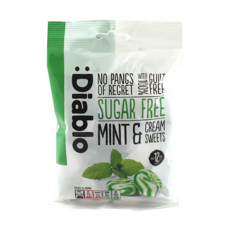 Diablo Sugar Free Mint & Cream Sweets 75gm