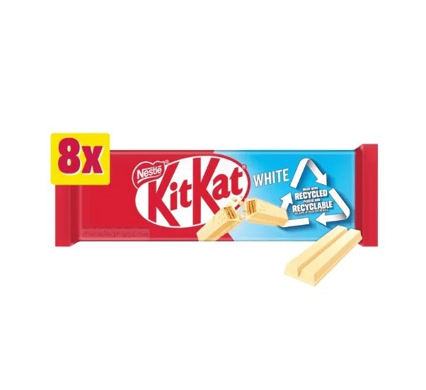 KitKat 2 Finger White Chocolate Bars 8 Pack